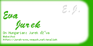 eva jurek business card